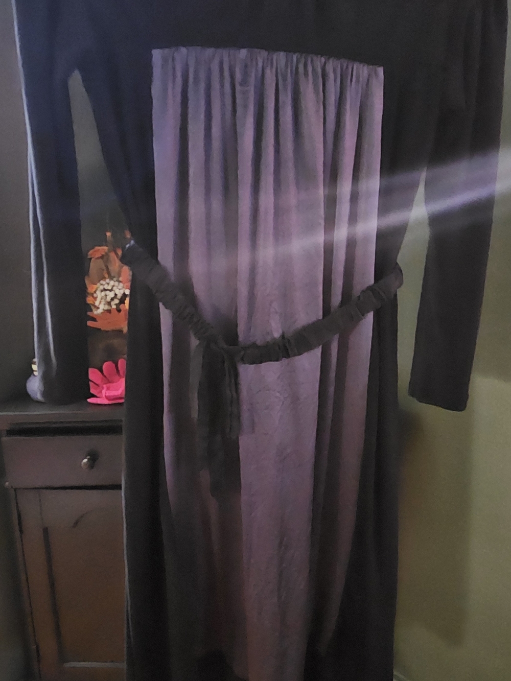 Simply Vera Vera Wang Black and Purple Midi Dress